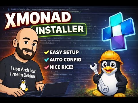 🚀 From Fresh Debian to XMonad – NVIDIA Optional, Ready in MINUTES!
