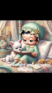 Moonlight glows, the stars peek through, Betty Boop says night-night to you! 💋💋💋 | Fabulous Betty Boop by Ronnie