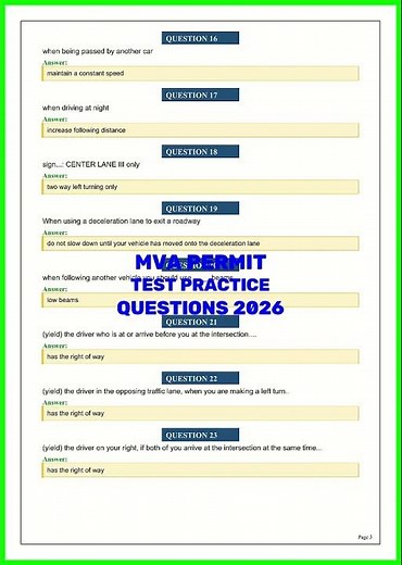 MVA PERMIT TEST PRACTICE QUESTIONS 2026 video