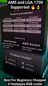 cheapest cpu cooler for beginners am5 and lga 1700 supported 👌 ♥️ ams a400 #ytshorts #youtubeshorts