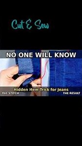 Shorten Jeans in 5 Minutes (Keep the Factory Hem!) #sewinghack #diyjeans #hemjeans #all2share