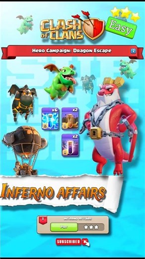 How to 3-Star Inferno Affairs EASILY! 🔥 (Dragon Escape Event) COC #clashofclans #cocshorts