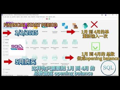 SQL Financial Start Period & System Conversion Date