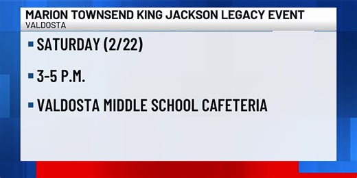 Event this weekend in Valdosta to honor life and legacy of Marion Townsend King Jackson