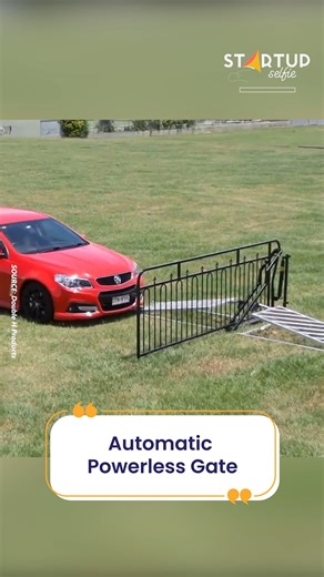 This gate opens using the weight of your vehicle — no power needed 🚗⚙️ | Startup Selfie