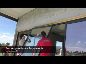 Pose et installation d'une fenêtre coulissante en aluminium