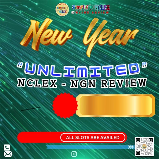 🎇𝗡𝗘𝗪 𝗬𝗘𝗔𝗥❜𝗦 𝗕𝗜𝗚 𝗦𝗔𝗟𝗘!🎇 ENROLLMENT IS ONGOING! “ 𝟴 𝗶𝗻 𝟭 𝗨𝗡𝗟𝗜𝗠𝗜𝗧𝗘𝗗 𝗡𝗖𝗟𝗘𝗫 𝗥𝗘𝗩𝗜𝗘𝗪 “ Unlimited NCLEX Review, Unlimited Access, Until You Pass NCLEX" ☑️ Next Generation NCLEX Review What You Get? 1.Unlimited Review: Stay enrolled and get all resources until you successfully pass the NCLEX. 2. Zero Hidden Fees: Pay just once, and there are NO EXTRA CHARGES, ever. 3. Live Teaching: Participate in live, interactive Zoom review meetings. 4. Personal Coaching: Get p