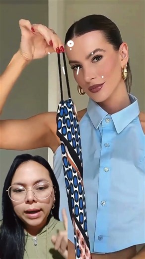 🔥 The silk scarf hairstyle that’s turning every head. 🧣✨