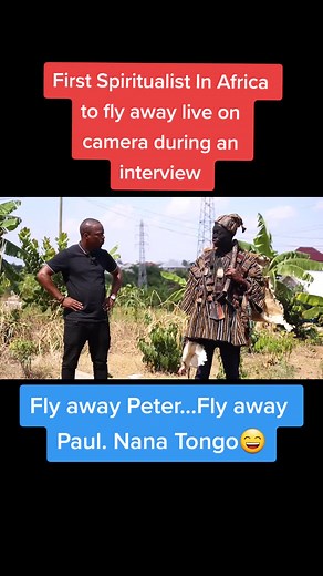 Fly away Peter Fly away Paul. Spiritualist flies away from set during live interview.