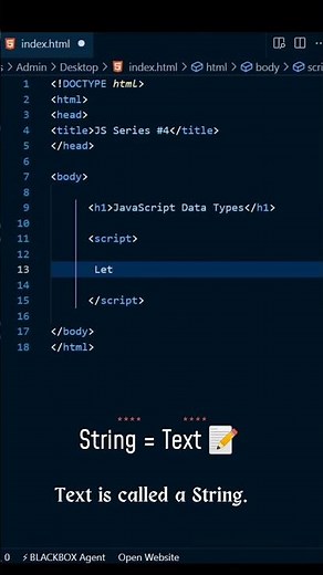 JavaScript Data Types Explained | JS Series #5 #coding #programming #frontend #jav #javasscript