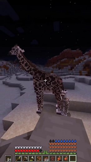 Busca y salva una jirafa en Minecraft