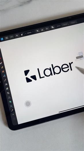 Logo Design process on an iPad #affinitydesigneripad #logodesign
