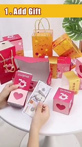 Exploding Gift Box, Cash Explosion Box with Butterflies and Confetti, DIY Surprise for Birthday, Anniversary, Proposal, Graduation and All Parties and Festivals (Pink)