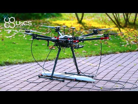 Magnetic survey of a lake with drone equipped with magnetometer