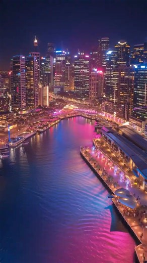 Sydney 8K Night Drone #shorts #dronevideo #aerialview #Sydney #Australia #AIgenerated #CinematicCity