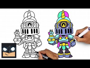 How To Draw Brawl Stars | Unicorn Knight Barley - Videos For Kids