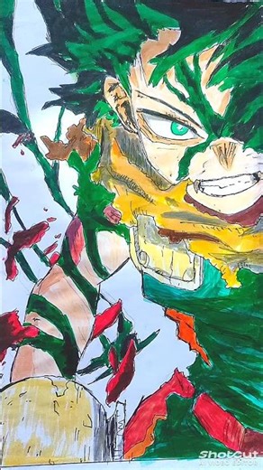 ⚡🎨 How to draw DEKU from MY HERO ACADEMIA 🎨💯 #animeart #draw #anime #art #arttutorial ‪@Shrimpy‬