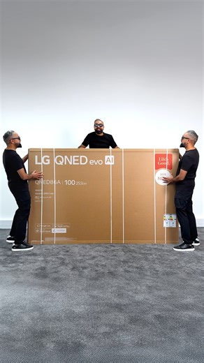 6.1M views · 37K reactions | Unboxing LG's first 100 INCH TV 勞 The new 2025 LG QNED evo QNED86 100 inch MiniLED 4K TV (needed a few SideSaf's for this one ) . . . . . . . . #asmr #asmrvideo #loop #perfectloop #unboxing #supersaf #asmrsounds #QNED86 #100inchTV #miniLED #LGQNED86 #LGPartner Images/Videos Copyright © 2025 SuperSaf. Please DO NOT reupload this video. | SuperSaf | Facebook