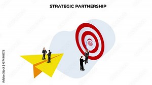 Strategic business partnership 3d animation in 4K UHD 3840x2160