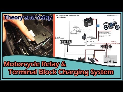 Motorcycle USB Charger Terminal Block/RelayTheory & Setup (Rainproof)