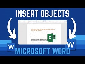 How To Insert Objects Into Microsoft Word Document