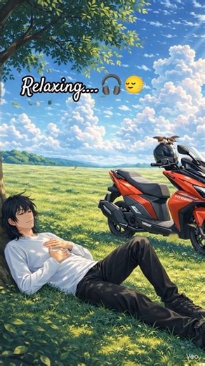 Peaceful Summer Break Under the Tree 🌿😌 | Anime Nature Relaxing Scene | AI Animated Short