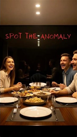 "90% fail this anomaly test... did you see it? 🍽️💀"#horror #riddle #anomaly #scary #spooky #shorts