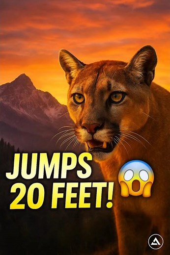 "This Cat Can Jump 20 Feet High?! 😱 The Secret Power of the Puma!" #animalintelligence #cat