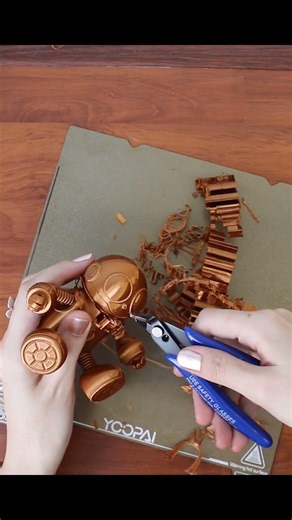 🦋 3d printed copper robot timelapse