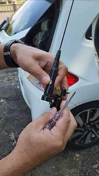 How to install a car antenna on the rear trunk door #carantenna