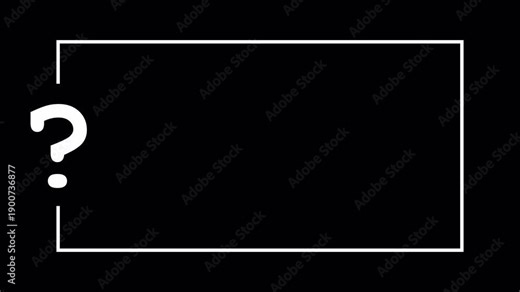 question mark sign animation quiz trivia game competition question mark frame for quizzes on transparent background in 4k animation with alpha channel
