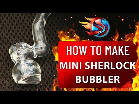Blowing Glass Pipe | Lampworking | Mini Sherlock Bubbler | Fusing Shop