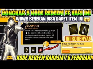 LATEST FREE FIRE REDEEM CODE TODAY, FEBRUARY 6, 2026 | HOW TO REDEEM FF!!