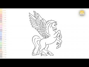 Pegasus horse easy drawing | Art tutorial | How to draw A Pegasus step by step easily | #artjanag