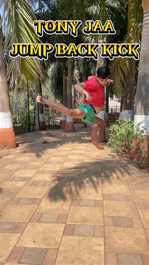 Jump Back Kick Tutorial Inspired by Tony Jaa | Martial Arts Training #tonyjaa #muaythai #shorts