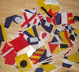 AZ FLAG International maritime signal 13 meters BUNTING Flag 40 flags 9'' x 6'' - Nautical alphabet STRING flags 15 x 21 cm