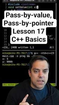 pass by value and pass by pointer [C++ Shorts Lesson 17]