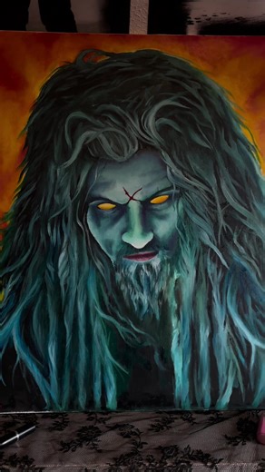 Painting Inspired by Rob Zombie's Hellbilly Album