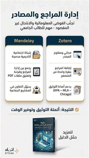 وداعاً لضياع المراجع.. أتمتة التوثيق بذكاء! #مصادر #مراجع