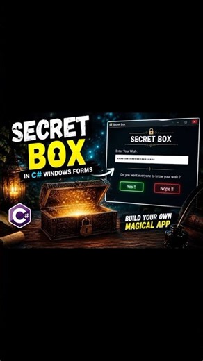 Build a Secret Box App in C# Windows Forms | Hide & Reveal Wishes 🔐✨ | C# Project Tutorial #coding