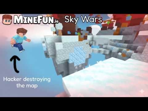 More hackers are here to ruin the game! 😱 MineFun.io Sky Wars