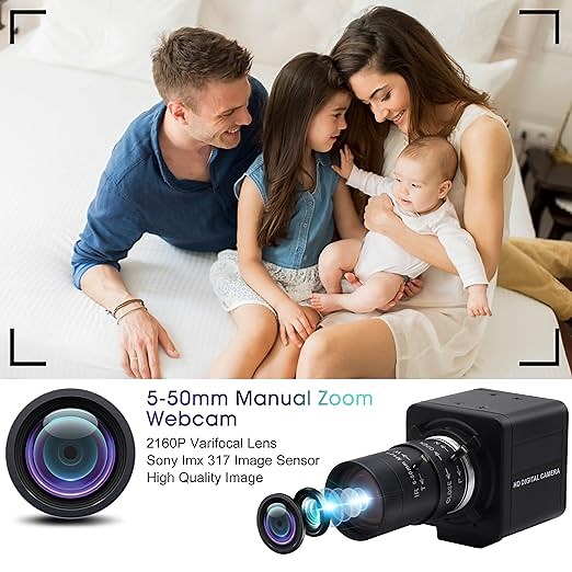 Varifocal Lens USB Camera 4X Optical Zoom Webcam
