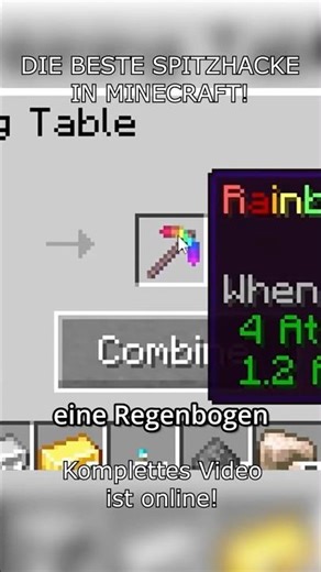DIE BESTE SPITZHACKE IN MINECRAFT... #shorts #minecraft #gaming