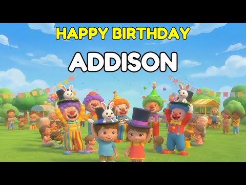 ADDISON Happy Birthday Song 👑 Premium 3D Animation