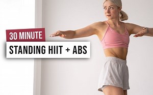 【Anna】30分钟全场站立超强HIIT｜腹部训练｜无器械不重复｜超瀑汗