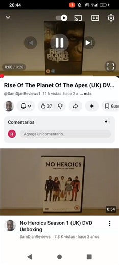 Rise Of The Planet Of The Apes (UK) DVD Unboxing