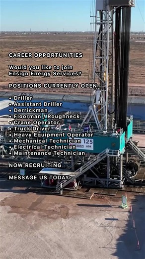 Career opportunities in the energy industry — Driller & technician roles