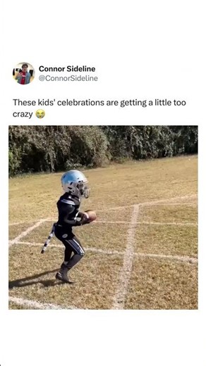 He celebrated like this after scoring a touchdown 😭