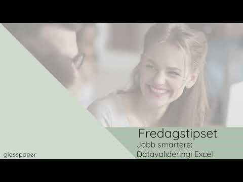 Hvordan bruke datavalidering i Excel