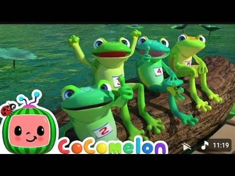"Hop Along! 🎶 The Adorable 'Five Little Frogs' Song That Kids Love! 🐸 | Nursery Rhymes Fun"
